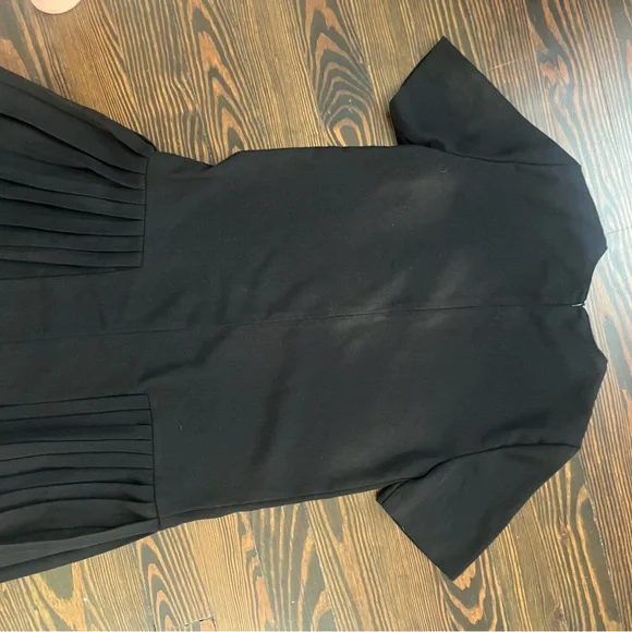 Zara Elegant Black Pleated Dress S - Picture 4 of 4